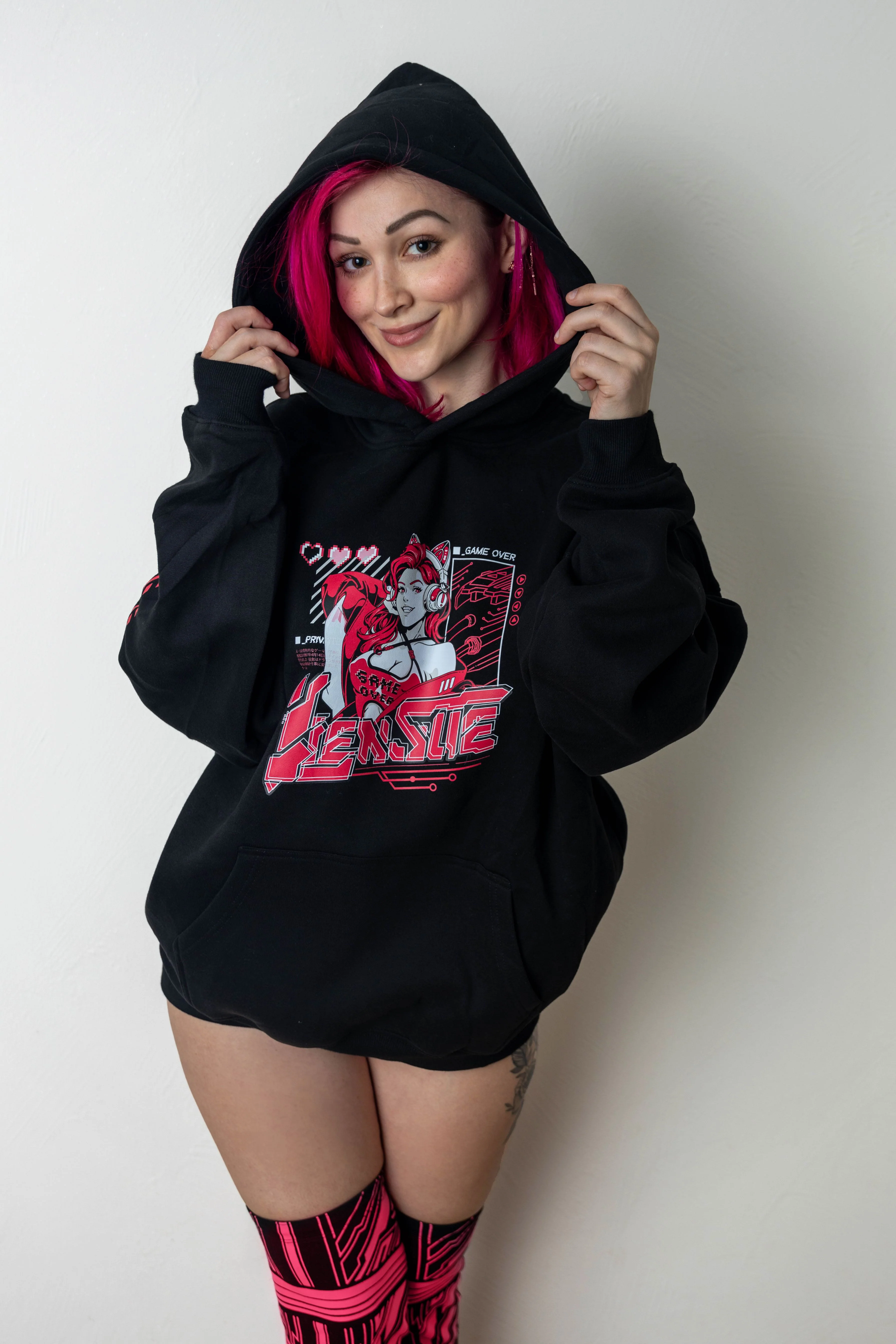 UNISEX Hoodie: Cyber / Gamer Girl - Image 4